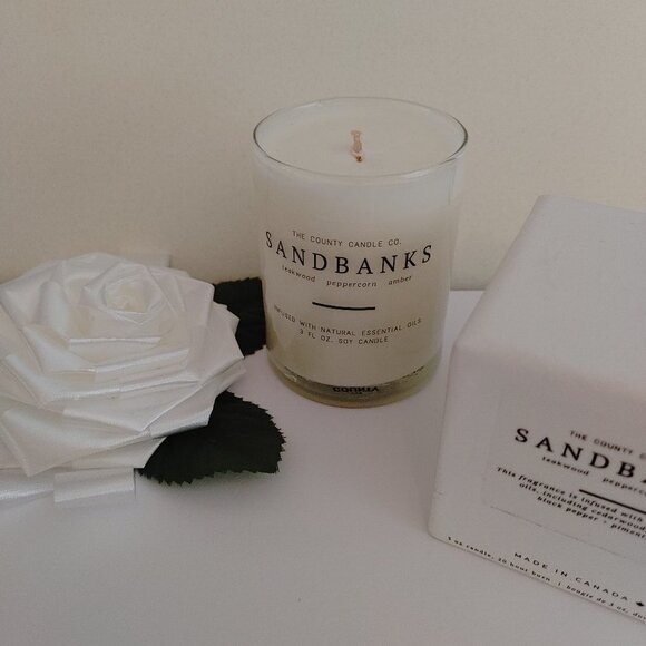 ELEGANT The Country Candle Company SANDBANKS Scented Candle 3oz candle NIP 🍁 - Picture 1 of 3